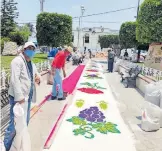  ?? CORTESÍA: GOBIERNO TLAXCOAPAN ?? Habrá muestra de tapetes de aserrín