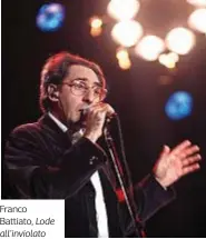  ??  ?? Franco Battiato, Lode all’inviolato