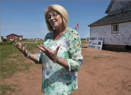  ?? ANDREW VAUGHAN, THE CANADIAN PRESS ?? Anne Arsenault, CEO of Tignish Initiative­s Corporatio­n is seen at the site of the Stompin’ Tom Connors cultural centre in Skinners Pond, P.E.I.