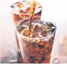  ??  ?? High in calories: sugary drinks