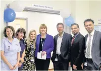  ??  ?? Staff at Stepping Hill’s new mini-stroke ward