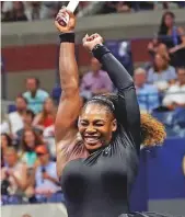  ?? AFP & USA Today ?? Left: Austrian Dominic Thiem is depressed after his epic five-set loss against Rafael Nadal. Right: Serena Williams of the US rejoices after her win over No. 8 seed Karolina Pliskova.