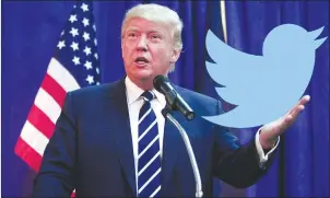  ??  ?? Donald Trump used Twitter to build up his political base. His tweets were often crude, hostile and shot from the hip