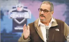  ?? Michael Conroy / Associated Press ?? New York Giants general manager Dave Gettleman speaks during a press conference.