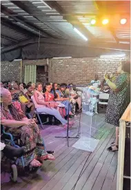  ??  ?? Lorna Goodison, Poet Laureate of Jamaica, presents a set at the 2018 Jamaica Poetry Festival.