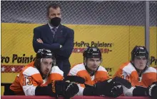  ?? DERIK HAMILTON - THE ASSOCIATED PRESS ?? How many of the lineup decisions made by Flyers boss Alain Vigneault have to do with Monday’s trade deadline? Depends on if the Flyers, who are playing like sellers, can quickly change their trajectory.