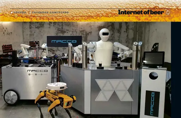  ??  ?? TOP Macco Robotics’ robots can be used to pour or deliver drinks