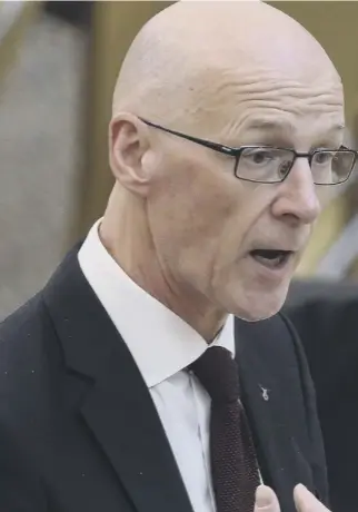  ??  ?? 0 John Swinney, who ‘has the swagger of a man who can deliver never-ending