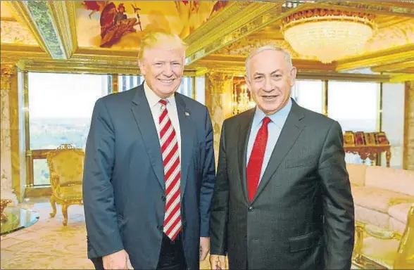  ?? REUTERS ?? Donald Trump y Beniamin Netanyahu, durante un encuentro entre ambos celebrado en Nueva York el pasado septiembre