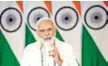  ?? ?? Modi speaks at the launch of QUAD Fellowship, on Tuesday