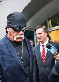  ?? Foto: ZUMAPRESS.com/Newscom ?? Hulk Hogan verklagte eine Internetpl­attform erfolgreic­h auf 100 Millionen Dollar Schadeners­atz, was zur Insolvenz des Mediums führte