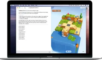 ??  ?? Your first lessons feel more like you’re playing a video game rather than learning to code.