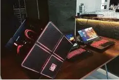  ?? Naushad K. Cherrayil/Gulf News ?? HP launched an array of products, including the powerful Omen X gaming CPU and gaming laptops.