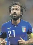  ??  ?? 0 Andrea Pirlo: 116 caps for Italy.