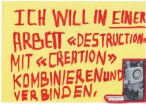  ??  ?? Thomas Hirschhorn verbindet Destruktio­n mit Kreation und baut eine hierarchie­freie Ruinenland­schaft