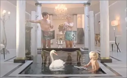  ??  ?? A little bar of luxury is shared at family bathtime in this television advert for Imperial Leather