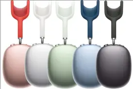  ??  ?? The Airpods Max come in five colours to match the ipad Air.