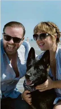  ??  ?? Ricky Gervais e Kerry Godliman em ‘After Life’