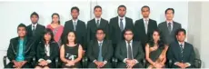  ??  ?? Seating from Left to Right – Mohammed Riyaz – Asst. Treasurer, Alshika Grace Daniel – Secretary, Gayathri Bandara - Vice President Organizing, Manish Pradeeptha Dharmaward­ena – President, Panduka Samarasigh­e - Vice President Admin, Nevetha Ananth –...