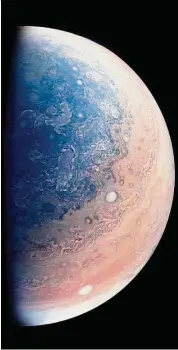  ?? — TNS ?? Jupiter as seen by the Hubble Space Telescope. A new study uses meteorites to determine that within one million years of the solar system’s formation, Jupiter was already 20 times bigger than Earth is today.