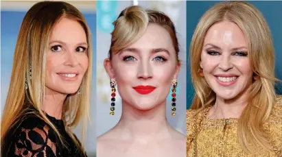 ?? Pictures: GETTY ?? Star power: His clients include (from left) Elle Macpherson, Saoirse Ronan and Kylie Minogue