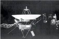  ?? AP ?? A photo from the Jet Propulsion Lab in Passadena, California, shows the Voyager 2 spacecraft in 1977.