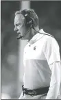  ?? AP/AL GOLDIS ?? Michigan State coach Mark Dantonio reacts on the sideline during the second quarter of a game against Western Michigan on Saturday in East Lansing, Mich. Michigan State won 51-17.