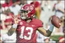  ?? AP file photo ?? Tua Tagovailoa is expected to play Saturday when No. 2 Alabama takes on No. 1 LSU.