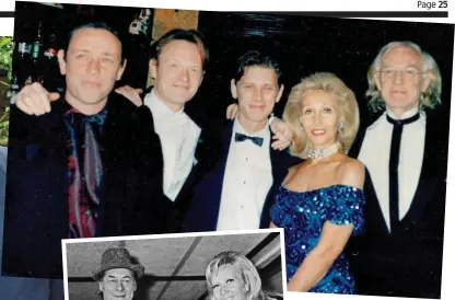  ?? ?? ‘Happiest surrounded by family’: Elizabeth with Richard Harris and sons, from left, Damian, Jared and Jamie. Left: With Rex Harrison and Jamie as a boy