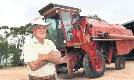  ??  ?? GOING STRONG: Grass Flat farmer Allen Webb continues to work on his family’s farms despite approachin­g his 95th birthday. Go to www.theweeklya­dvertiser.com.au to see a video of Mr Webb talking about his passion for farming. Picture: PAUL CARRACHER