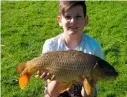  ??  ?? Kai Kiernan 14lb 3oz common carp, Birkin Fisheries, luncheon meat