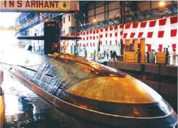  ?? PHOTOGRAPH: MoD ?? INS Arihant – a step towards the right direction