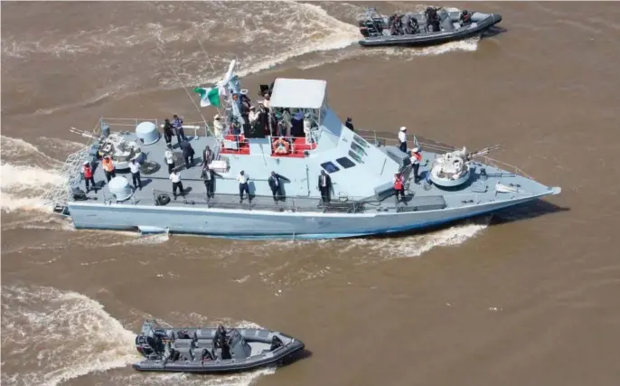  ??  ?? Nigerian Navy in the Gulf of Guinea