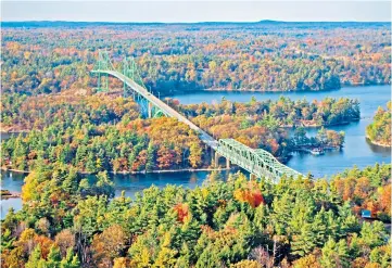  ?? ?? Road to ruin? After finishing their exams, Aykroyd and his friends headed to New York State via the St Lawrence River Valley to ‘blow off some steam’