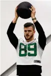  ?? JOHN MINCHILLO / AP ?? The New York Jets drafted former Ohio State tight end Jeremy Ruckert in the third round (101st overall) of the NFL draft.