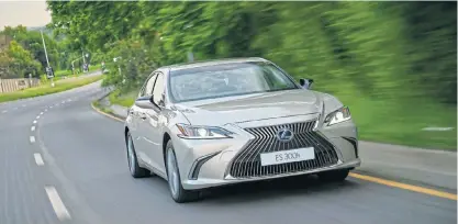  ??  ?? A new Lexus ES 300h expands the line-up of the middle-order luxury marque’s sedan offering.