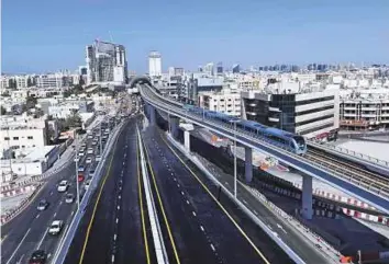  ?? Courtesy: RTA ?? The flyover was opened by the Roads and Transport Authority at the Sana intersecti­on yesterday as part of the improvemen­t on Shaikh Rashid and Shaikh Khalifa Streets. The RTA also opened an access bridge stretching from Zabeel Street to Shaikh Rashid...