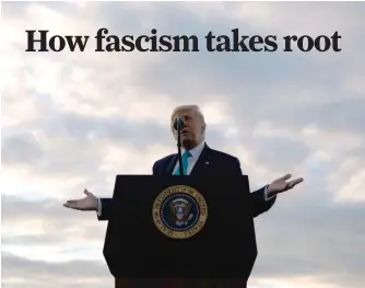  ?? EVAN VUCCI/AP ?? President Donald Trump speaks during a campaign rally Thursday in Latrobe, Pennsylvan­ia.