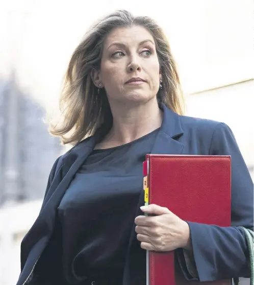  ?? ?? Leader of the House of Commons Penny Mordaunt, above, has frequently gone viral with her responses during business questions; Deidre Brock accused the Commons Leader of having a ‘dislike of Scotland’