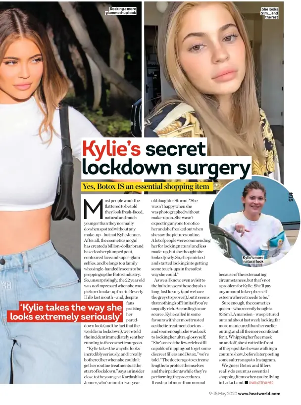  ??  ?? Rocking a more glammed-up look
She looks $1m… and the rest
Kylie’s more natural look