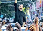  ??  ?? MNM chief Kamal Haasan during one of his earlier campaigns. He is set to resume next leg on March 3