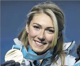  ?? FOTO: GETTY ?? Shiffrin, de oro. Con 22 años ya ha sido campeona en dos Juegos distintos