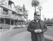  ?? DAN HONDA/STAFF ?? “This house is like a Tetris puzzle,” says Tim McGahan, standing in front of the Winchester Mystery House. He’s producing the film about gun heiress Sarah Winchester.