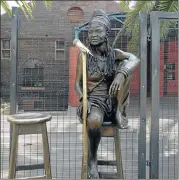  ?? Picture: YVONNE FONTYN ?? Sculpture of Brenda Fassie by Angus Taylor