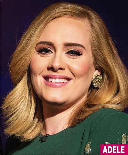  ??  ?? ADELE
Adele’s ‘Hello’ hair: The star with her layered hair-do, which she unveiled while releasing her latest hit single