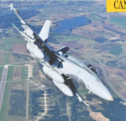  ?? CPL. GABRIELLE DESROCHERS ?? Military officials are wrestling with whether to upgrade Canada’s aging fleet of CF-18s while they try to pin down an arrival schedule for new jets.