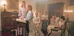  ??  ?? This image released by Focus Features shows, from left, Elle Fanning, Nicole Kidman, Kirsten Dunst, Angourie Rice, Oona Laurence, Emma Howard and Addison Riecke in a scene from ‘The Beguiled.’ — AP photos