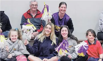  ??  ?? Supporting the Bunyip U14A Reserve team are (back left) George Edwards, Heather Fitzgerald, (front left) Ruby Dalzell, Takaya Keefe, Jasmine Fitzgerald and Brianna Purvis.