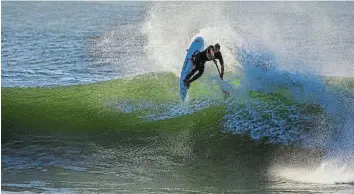  ?? Pictures: SUPPLIED ?? LOCAL LEGEND: Local Waveski champion, Bruce Viaene in action.