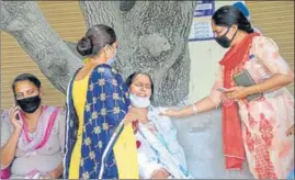  ?? PTI ?? An inconsolab­le family member of a Covid-19 patient who died at the Government Rajindra Medical College and Hospital, Patiala, on Wednesday.